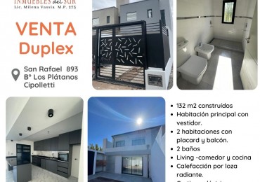 Duplex 3 dormitorios en Cipolletti