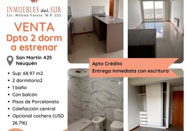 Venta Departamento a Estrenar de 2 dormitorios en Neuquen