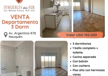 VENTA Departamento de 3 dormitorios en Neuquen
